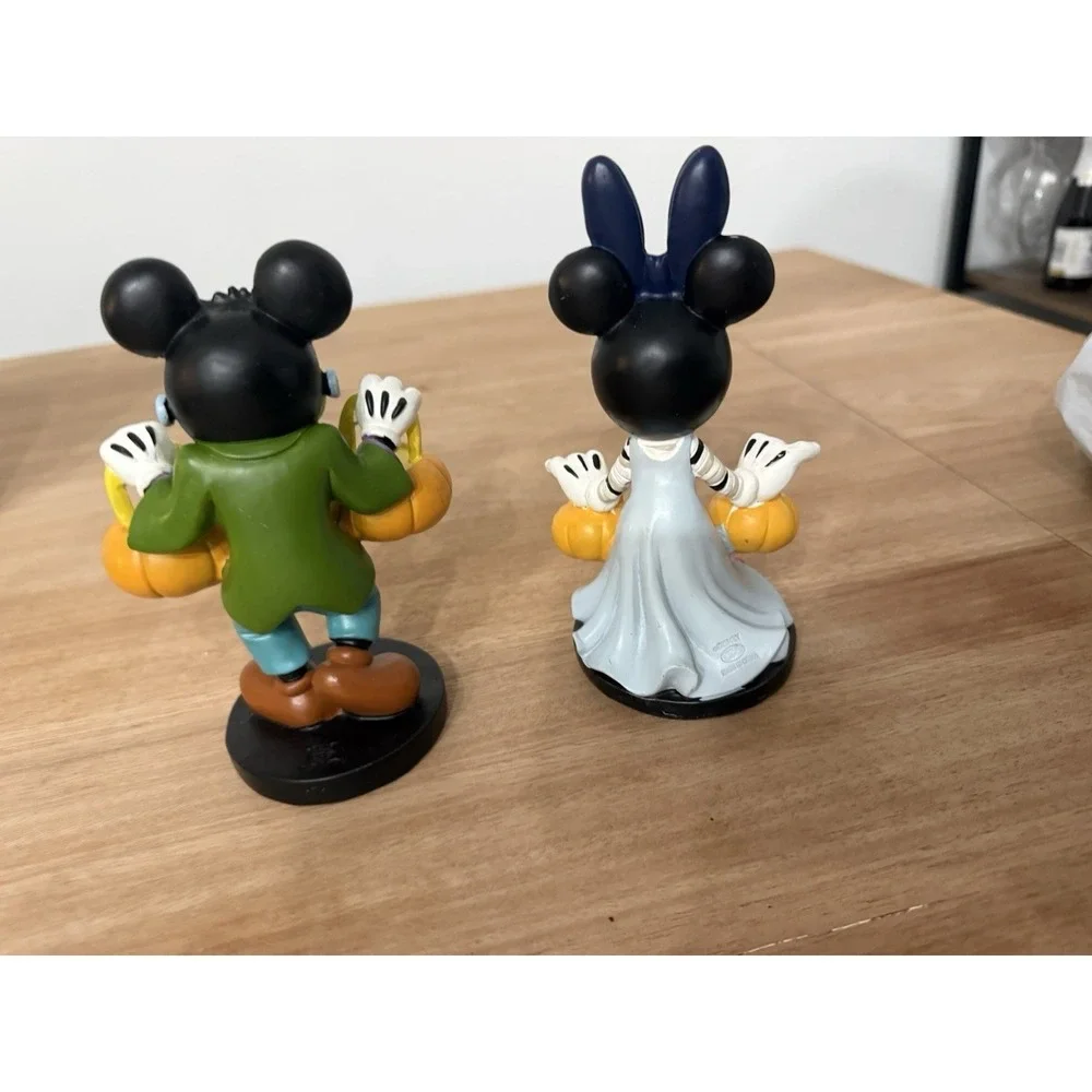 Disney Mickey & Minnie Frankenstein Bride Halloween Trick or Treat Figurines Set